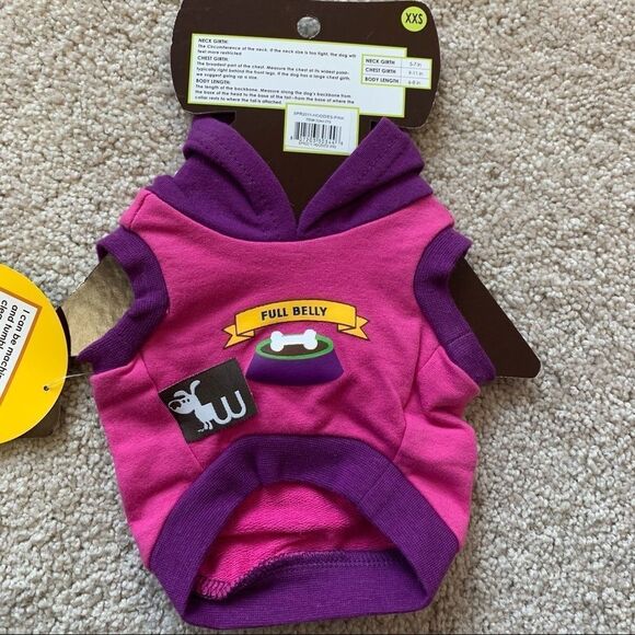 𝅺nwt Waghearted pink purple happy time dog top Sz XXS - Picture 2 of 5